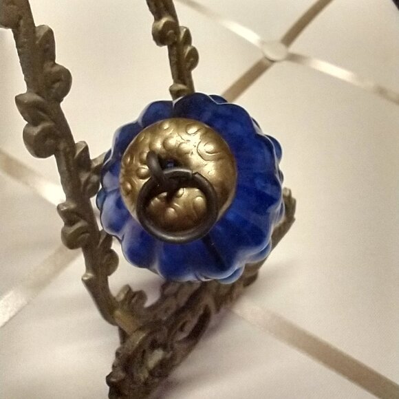 4 Kugel Ornaments, Red Green Blue Amber, Antique Vintage Christmas Grape Cluster - Picture 9 of 15